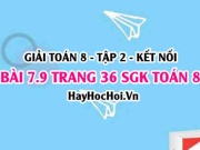 Bài 7.9 trang 36 Toán 8 Tập 2 Kết nối tri thức
